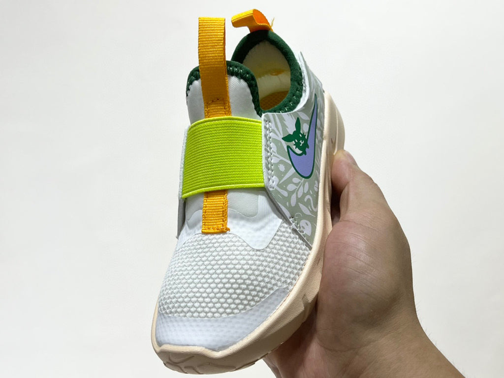 Nike's new barefoot slip" white, green"