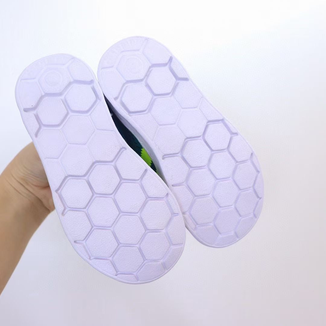 Adidas soft mesh slip-on new "deep blue, lime green"