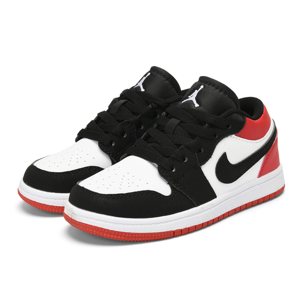 Qiaoyi low-top shoelaces" white, black, red"