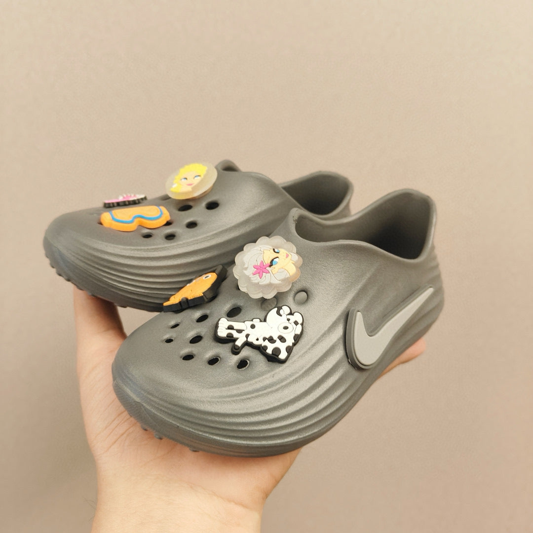 Nike hole beach sandals parent-child style" gray"