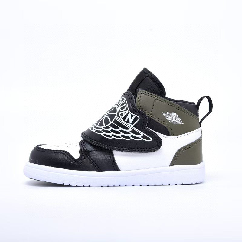 Jordan Wings Kids Shoes" white, black, olive green"