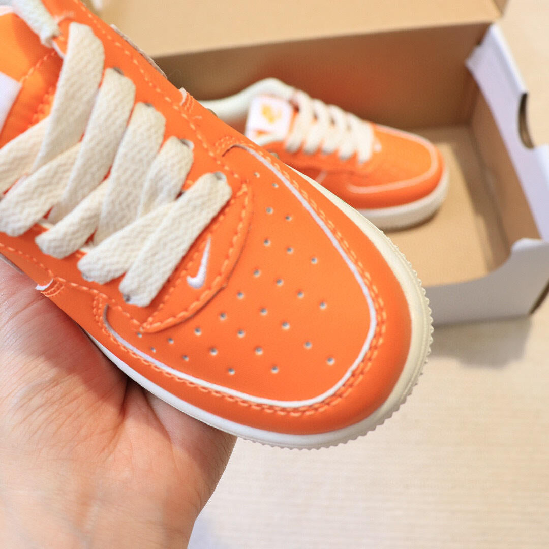Air Force low-top lace-up sneakers" Orange"