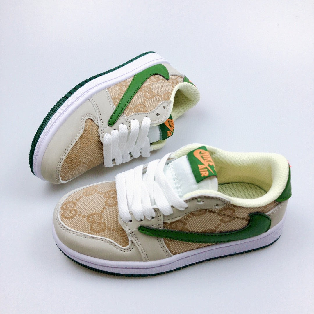 Jordan low-top reverse hook black warrior" beige, green'