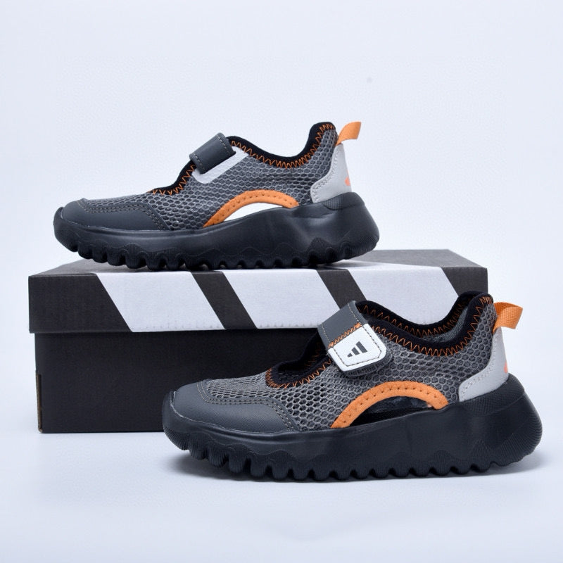 Adidas mesh single buckle sandals "black"