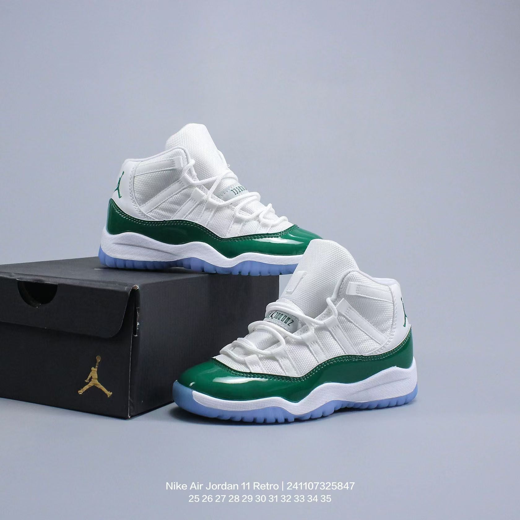 Joe 11 high-top high-quality children's shoes" basketball" white, green"