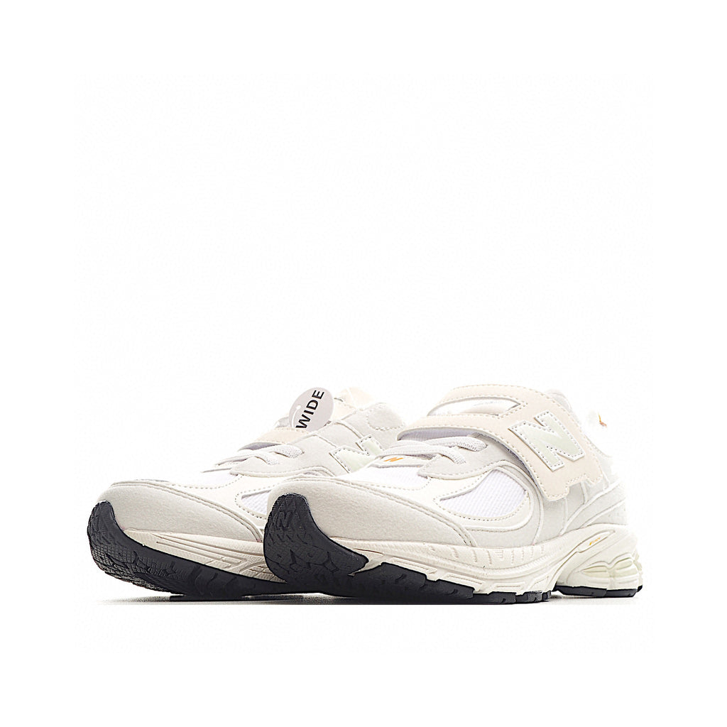 NB327 Rotating Buckle Waffle Gump Children's Shoes" white, cream"