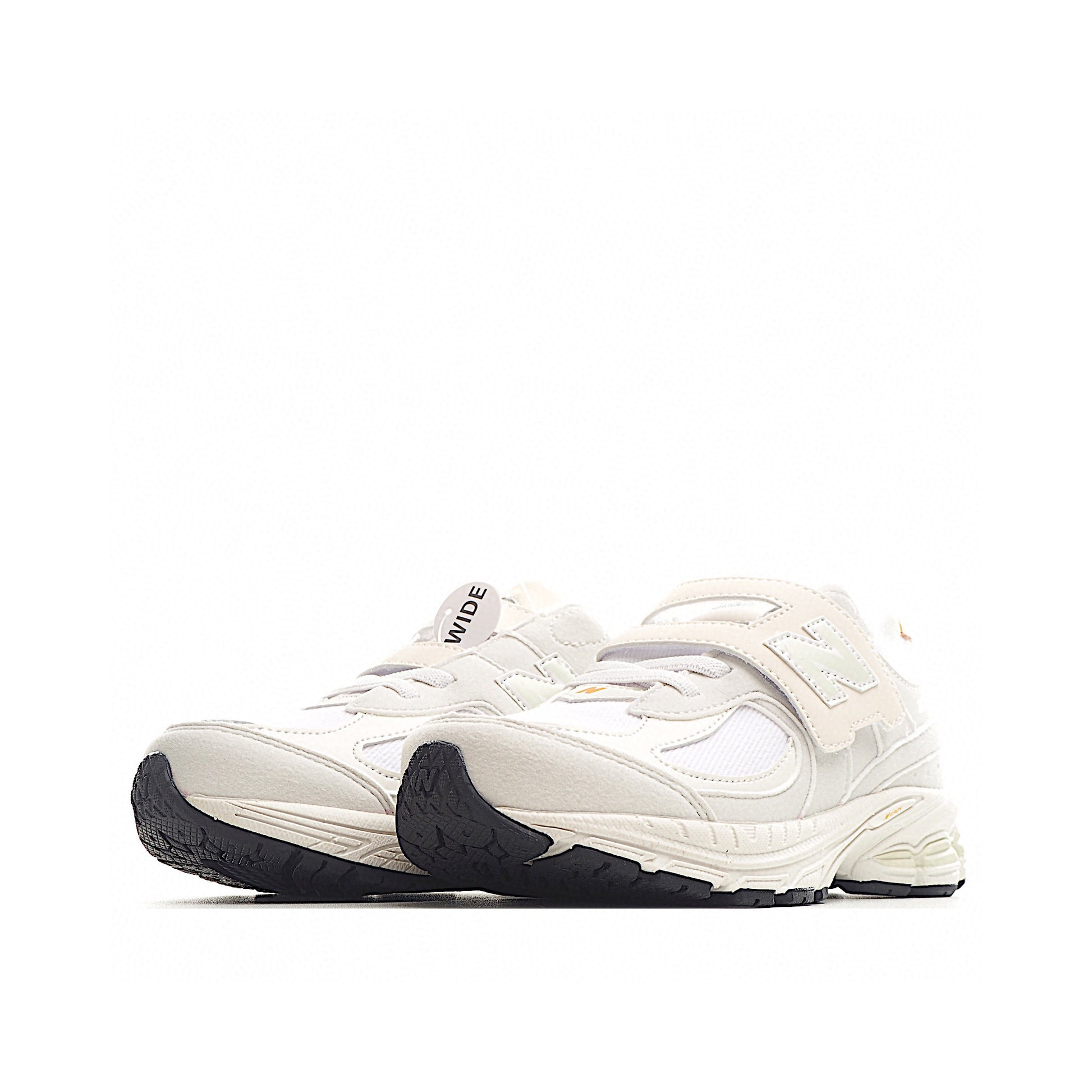 NB327 Rotating Buckle Waffle Gump Children's Shoes" white, cream"