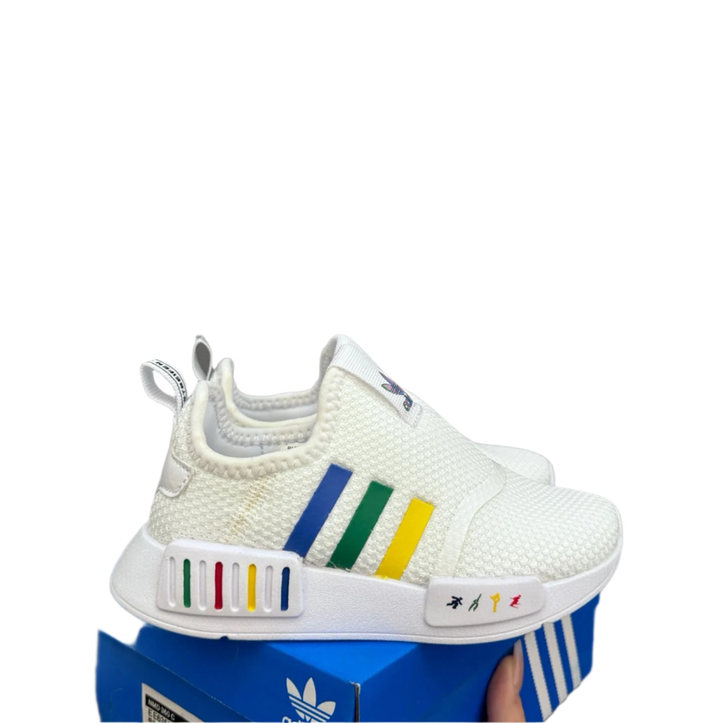 NMD slip-on shoes for kids" white"