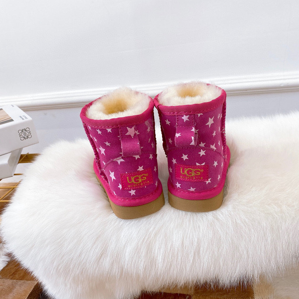 UGG5854 luminous little star children's shoes"fuchsia "