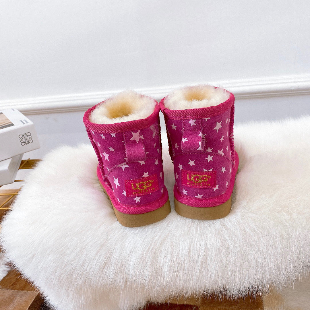 UGG5854 luminous little star children's shoes"fuchsia "
