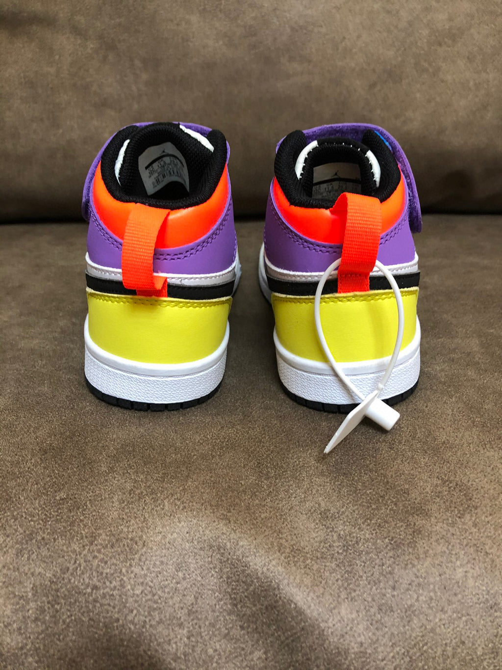 Joe's high-top Velcro children's shoes" purple, yellow, blue, white"