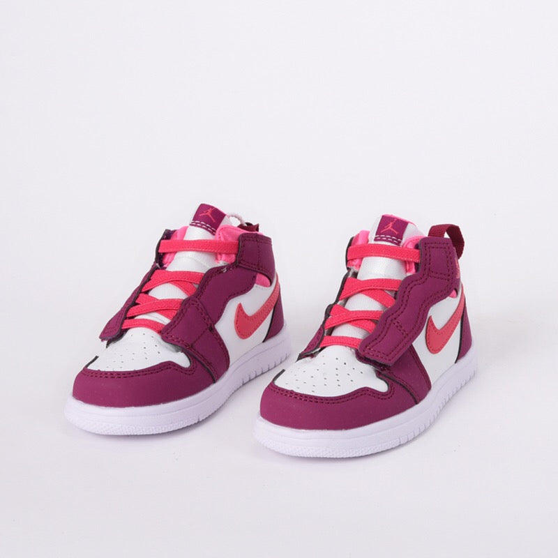 Jordan high top elastic band" white, deep purple"