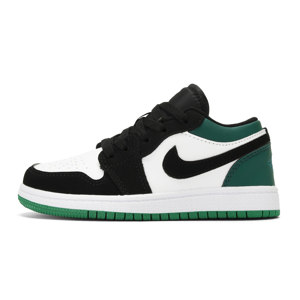 Qiaoyi low-top shoelaces" black, white, green"