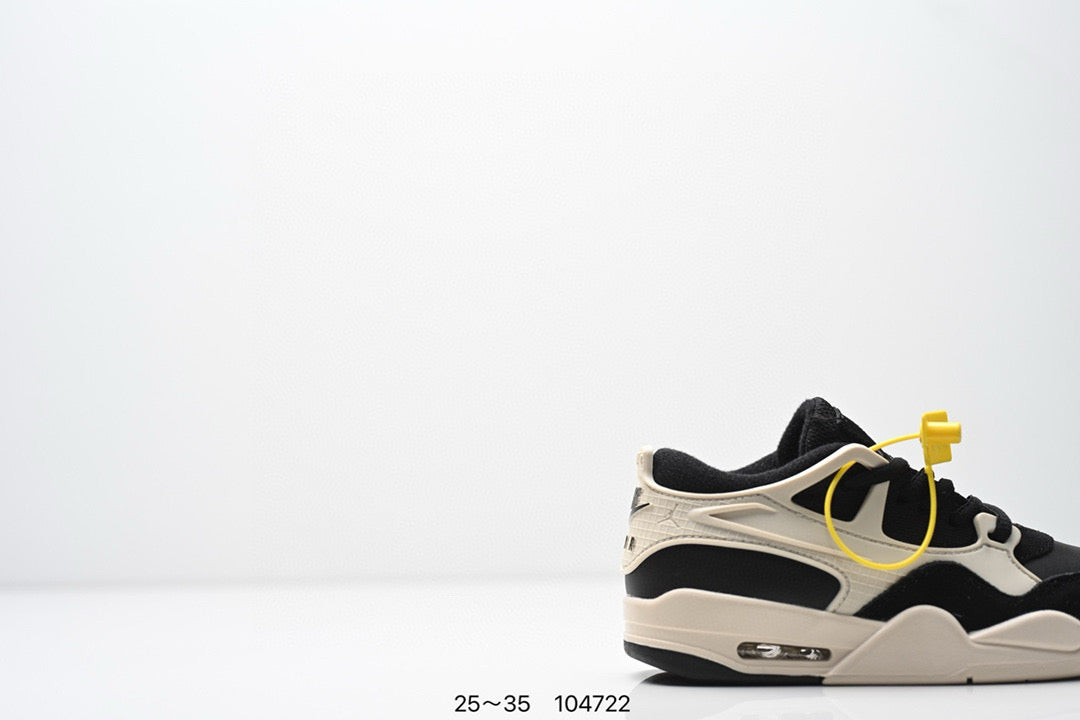 Jordan 4 low-top air cushion basketball shoes" black, cream"