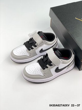 AIR JORDAN 1 low-top Velcro" white, gray"