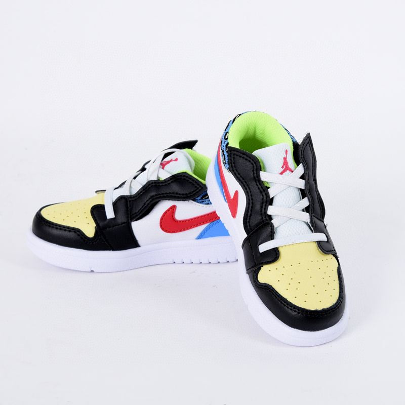 Jordan low top elastic band" white, black, blue, red, yellow"