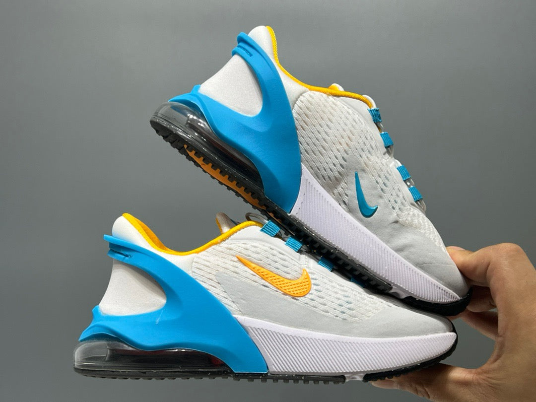 Nike 270 third generation elastic band air cushion children's shoes" white, blue"