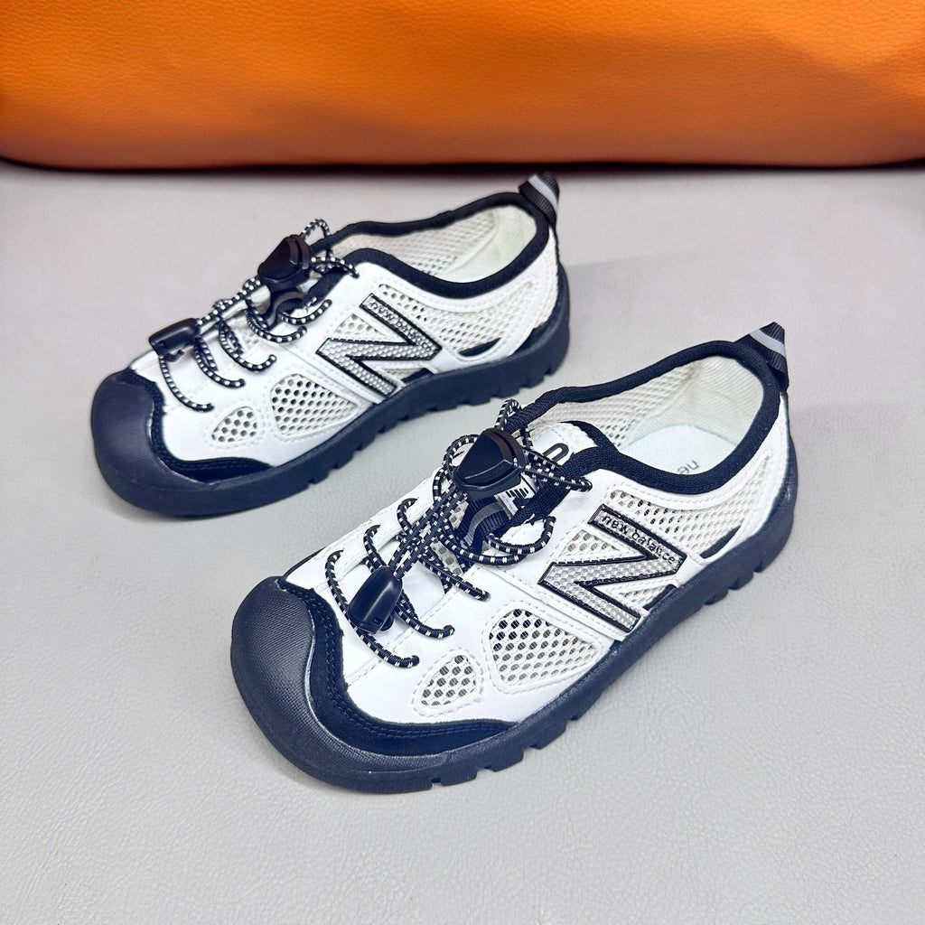 N530 MIUMIU Stream Sandals" white and dark blue"