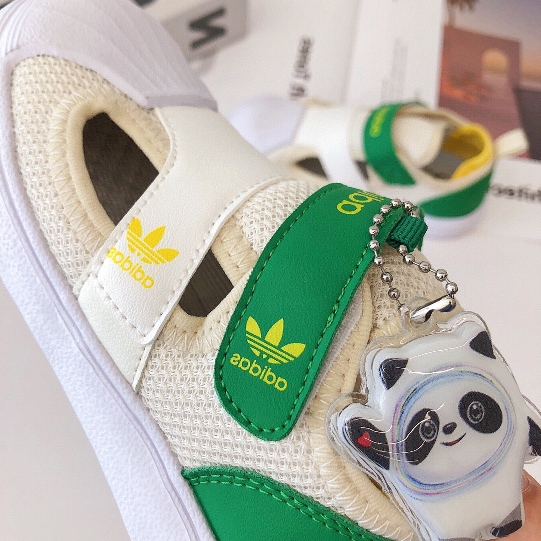 Adidas Baotou shell toe Bingdundun" Cream, white , & green"