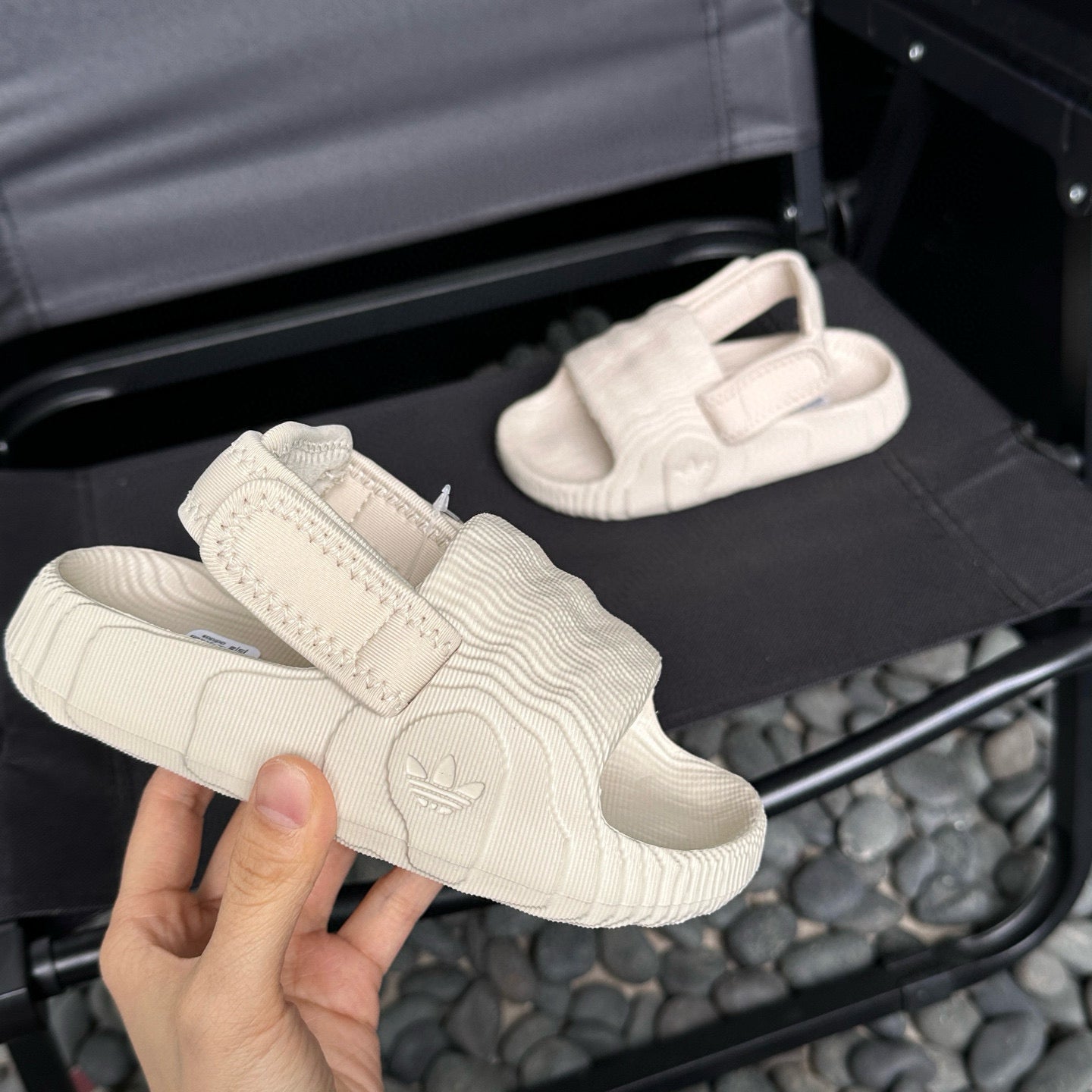 Adidas two-way beach sandals" cream"