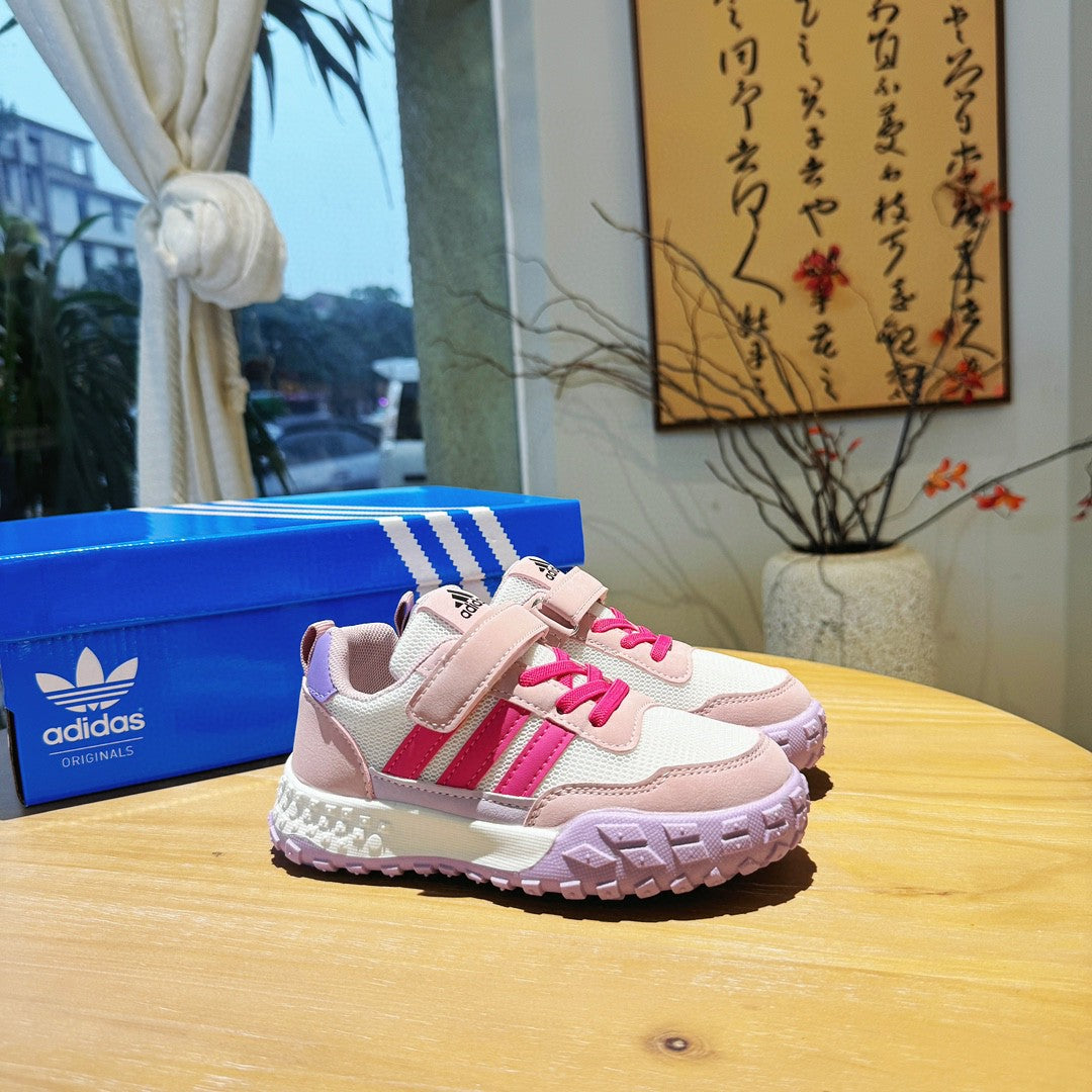 adidas mesh casual hiking shoes" pink, purple, cream"