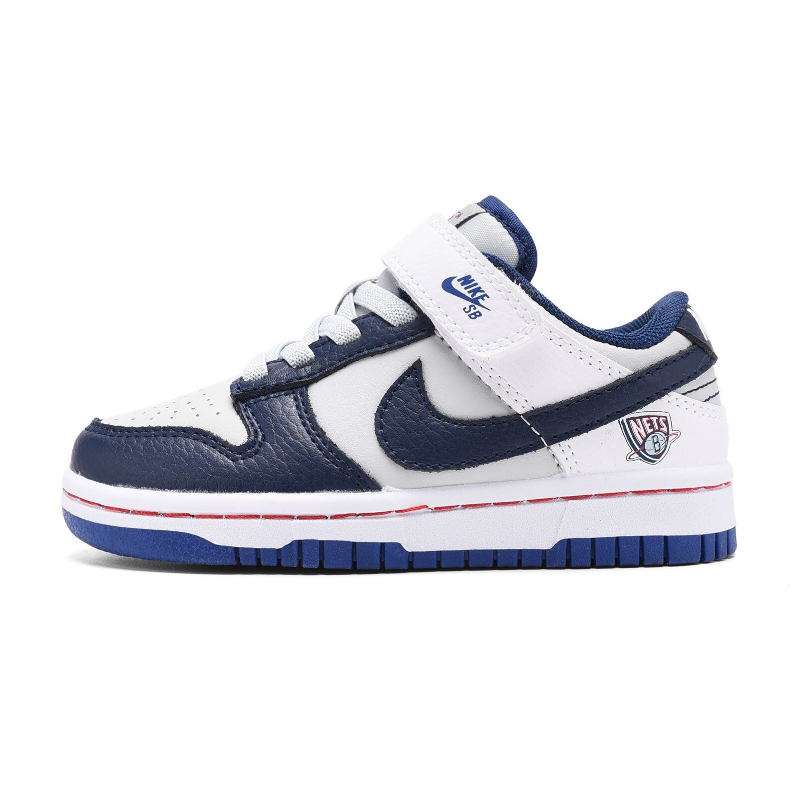 SB Velcro children's shoes" white, Navy"