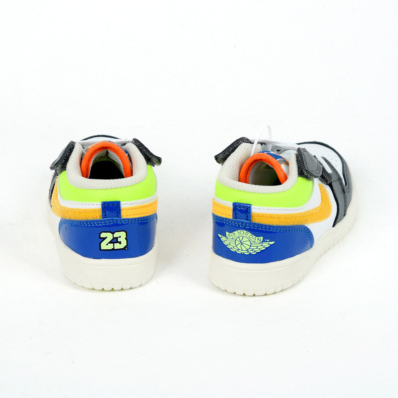 Jordan low top elastic band" white, gray, yellow, orange"
