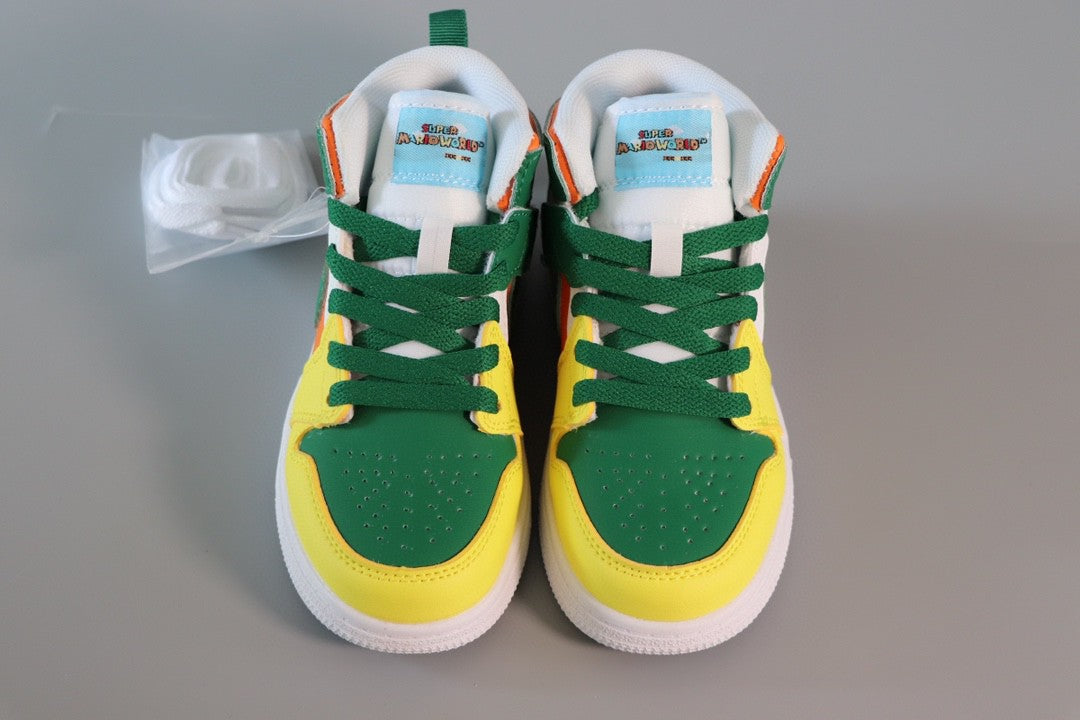 Jordan Air Jordan 1 Super Mario" yellow, orange, green"