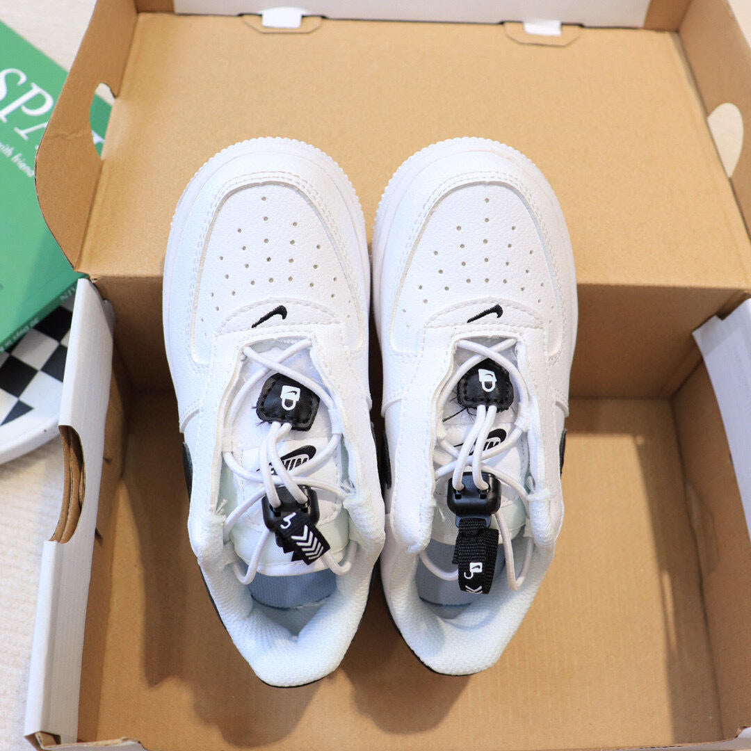 Air Force low-top lace-up sneakers" white"