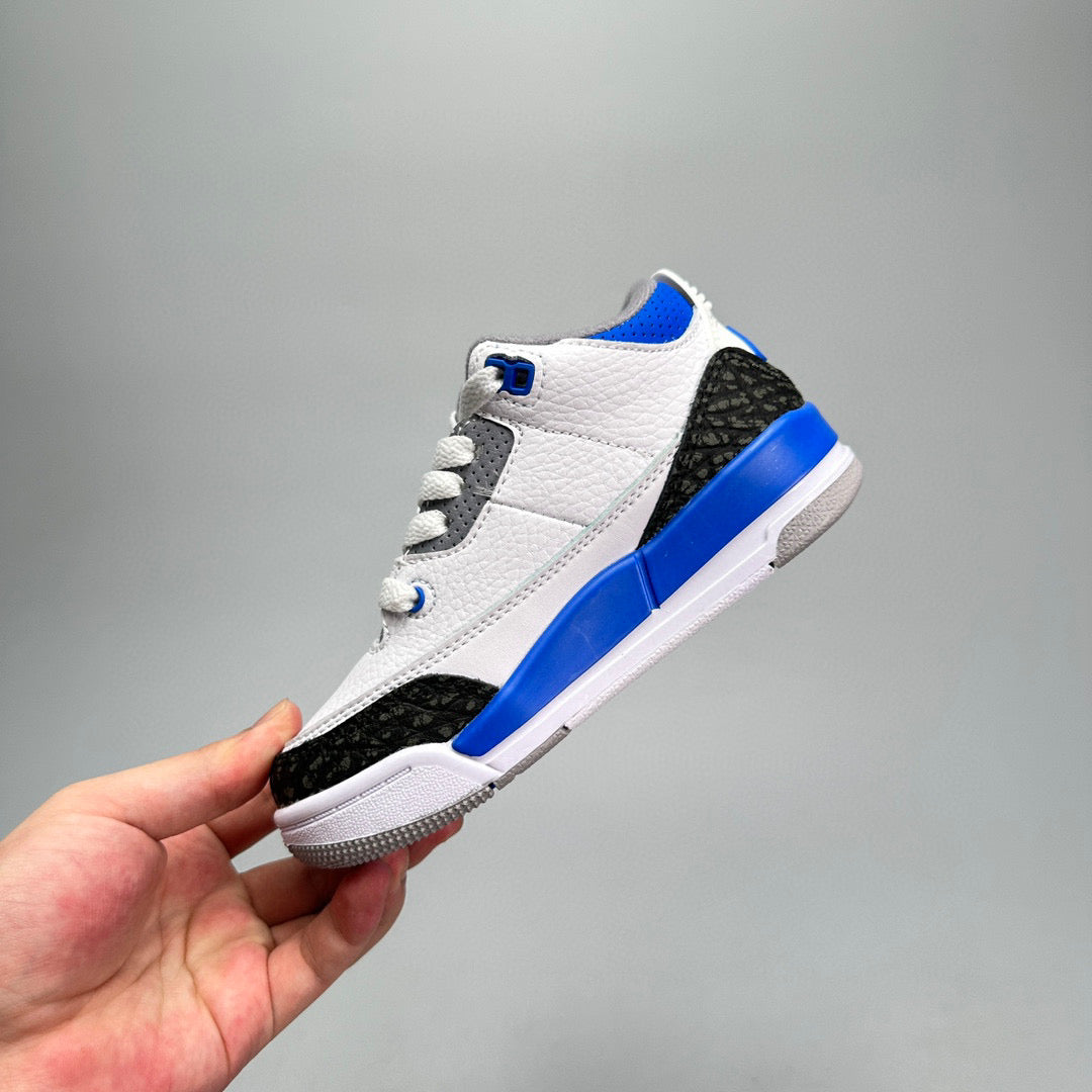 Jordan 3 children's shoes" white, blue"
