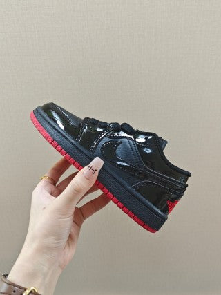 Qiao Yizhuan G version low-top children's lace-up sports shoes" black"