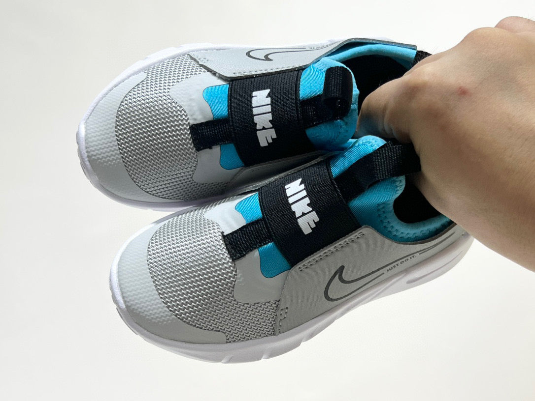 Nike's new barefoot slip" gray, blue"