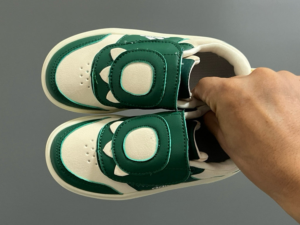 Adidas Little Dragon joint Velcro children's shoes" cream, green"