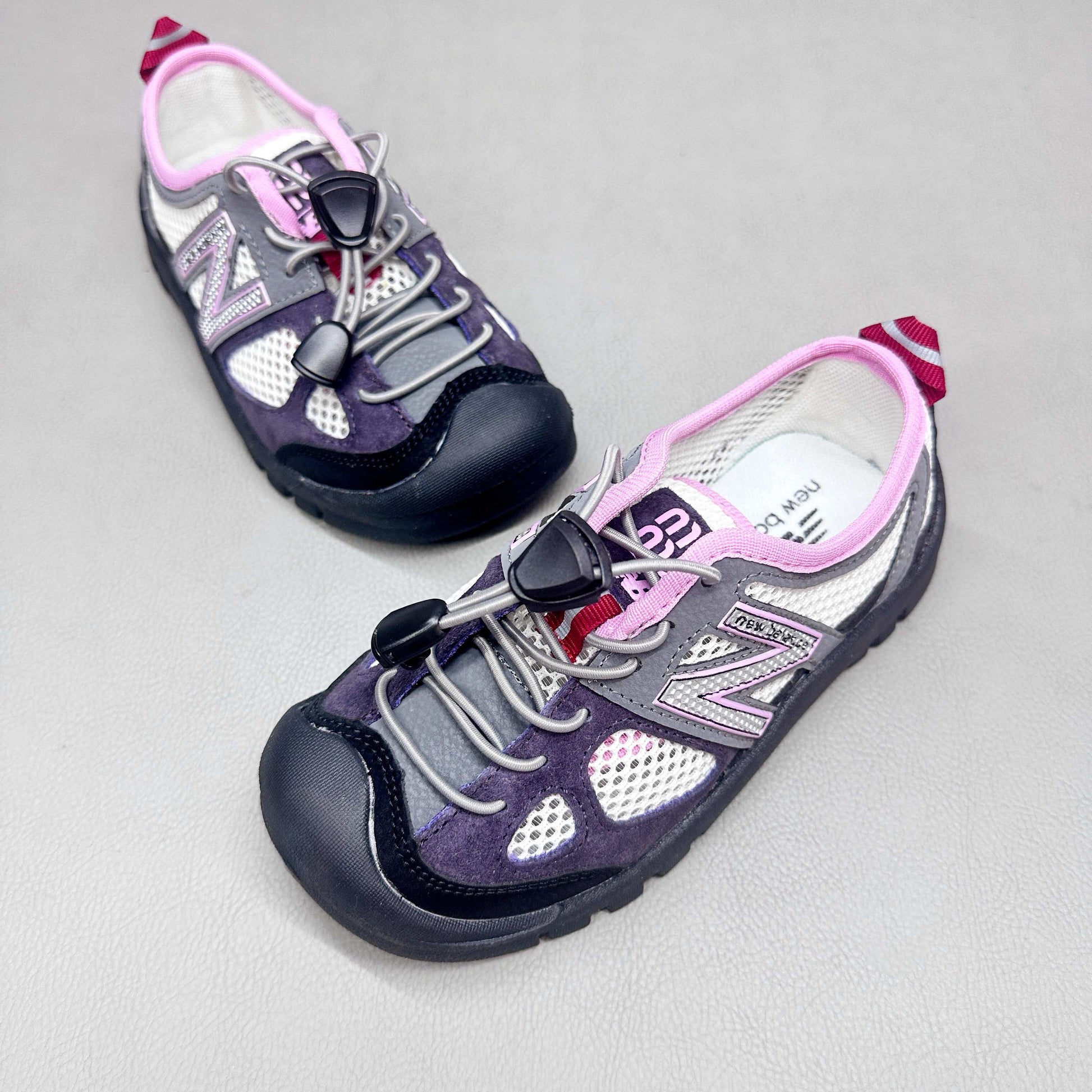 N530 MIUMIU Stream Sandals" Purple and white mesh, gray"