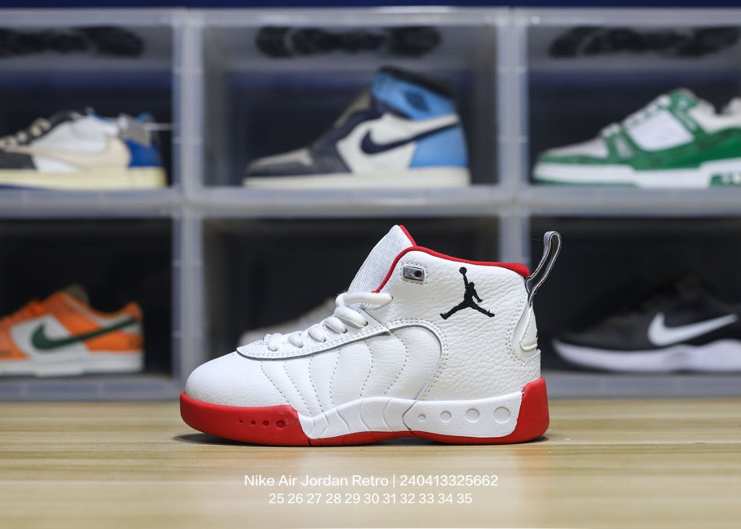 Jordan trendy children's shoes" white, red"