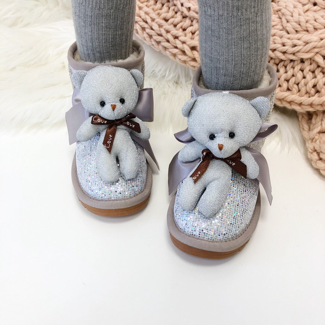 UGG Bear Snow Boots"silver"