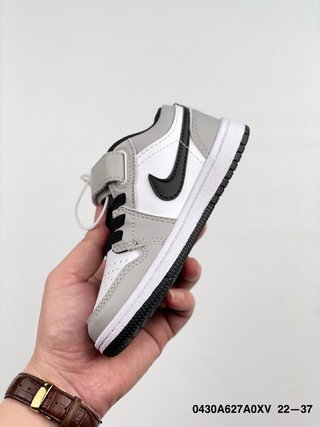 AIR JORDAN 1 low-top Velcro" white, gray"