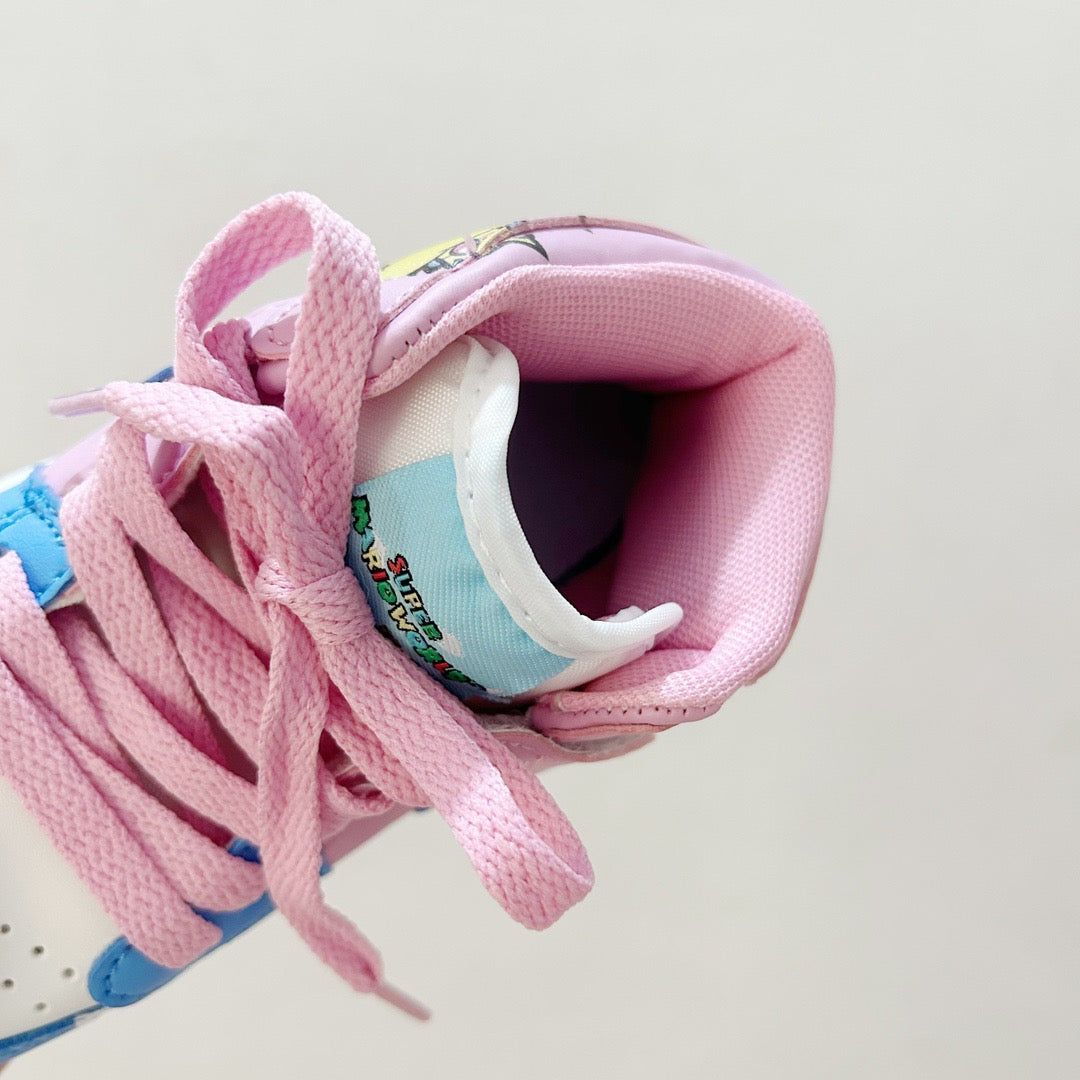 AJ1 Super Mario joint" pink, blue"
