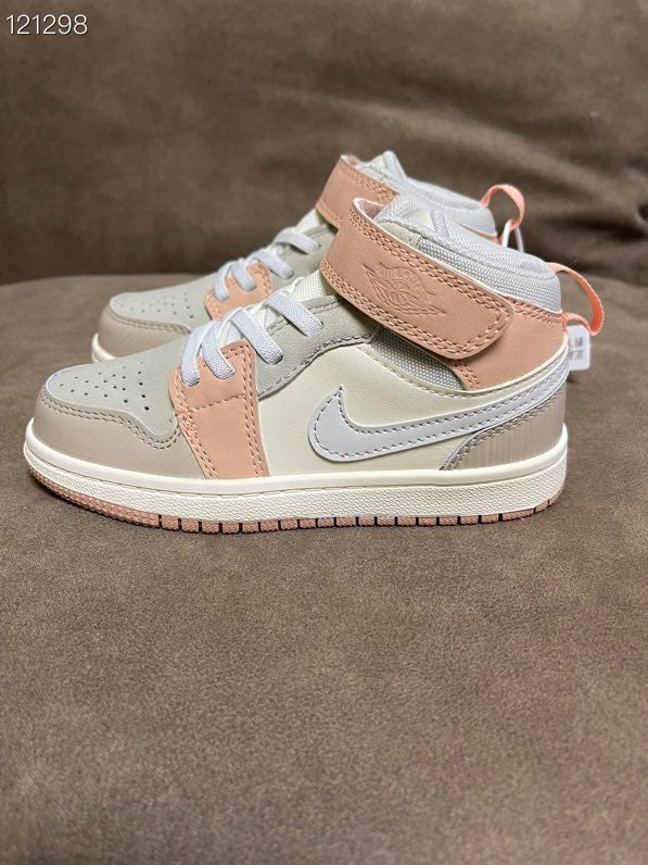 Joe's high-top Velcro children's shoes" light grey, peach"