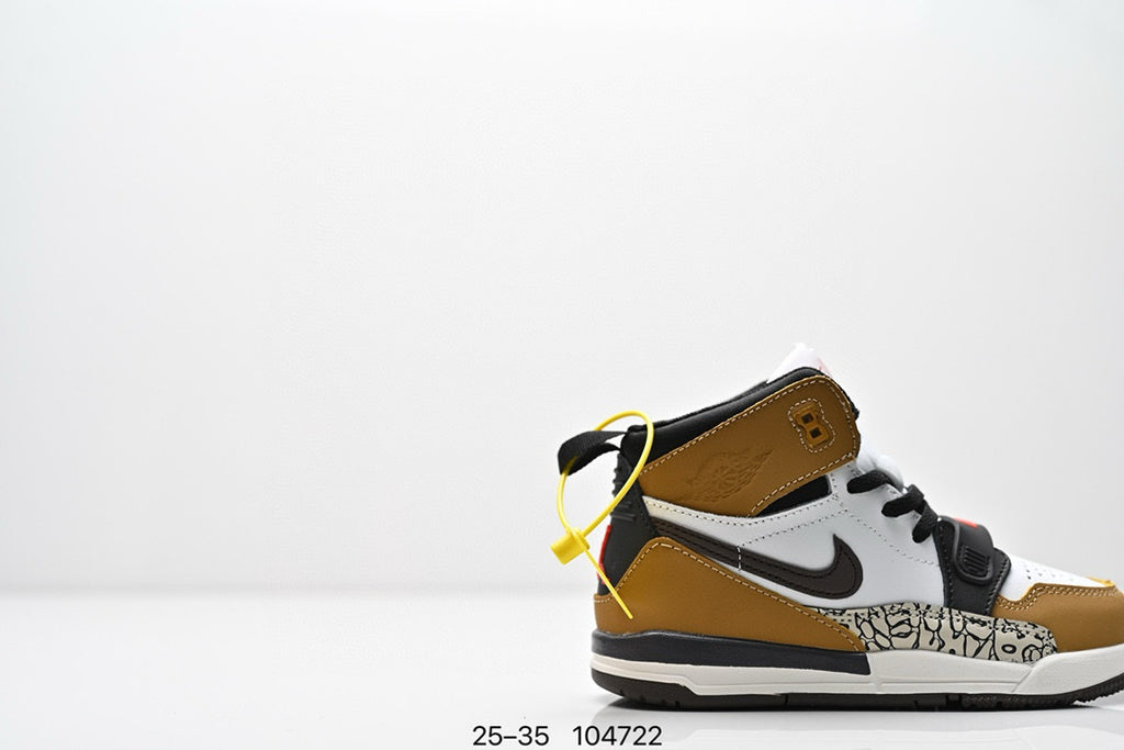 Jordan 312 children's shoes" white, & dark brown"