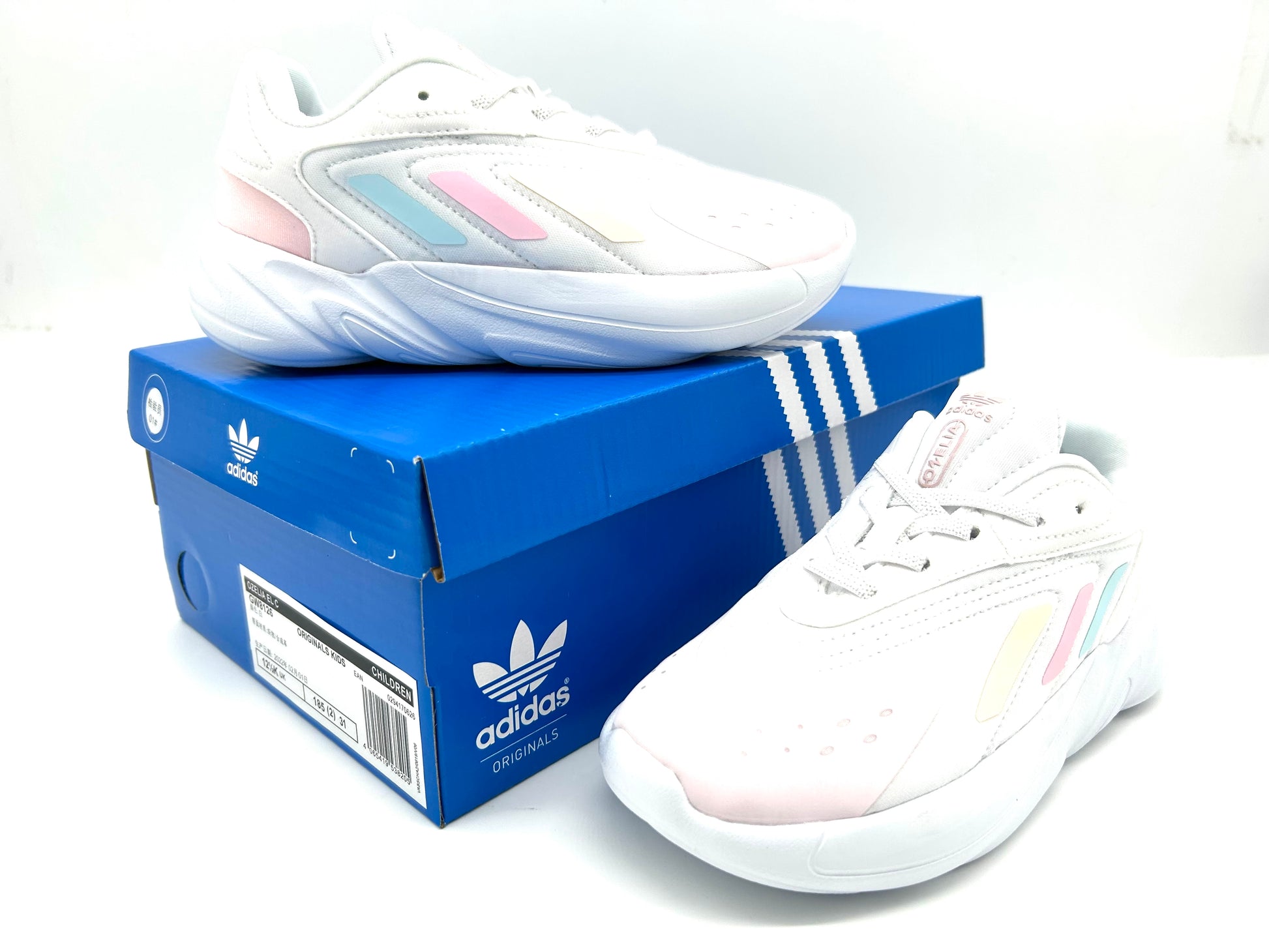 Adidas latest children's dad shoes " white, light pink"