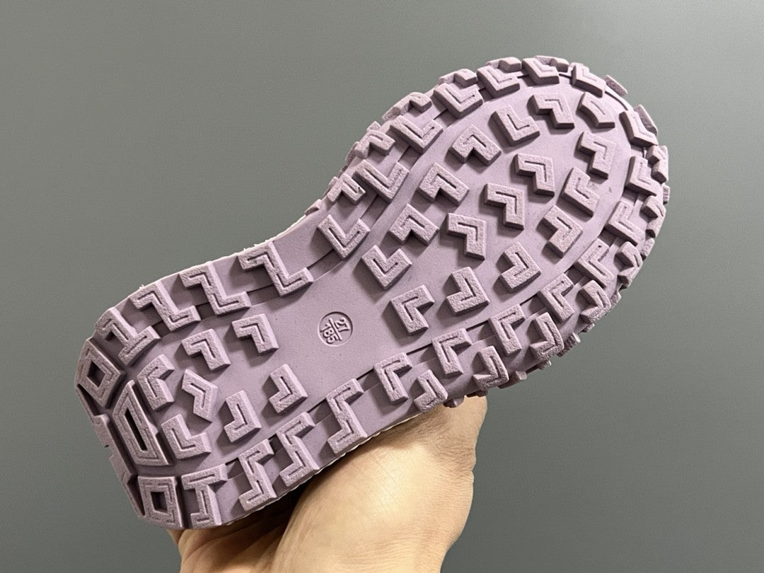 Adidas lock buckle children's dad sports shoes" cream, purple"