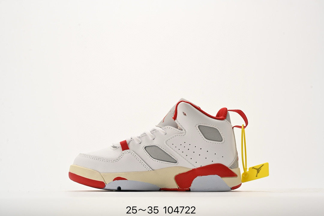 Jordan Fltclb91 series basketball shoes" white, red, cream"