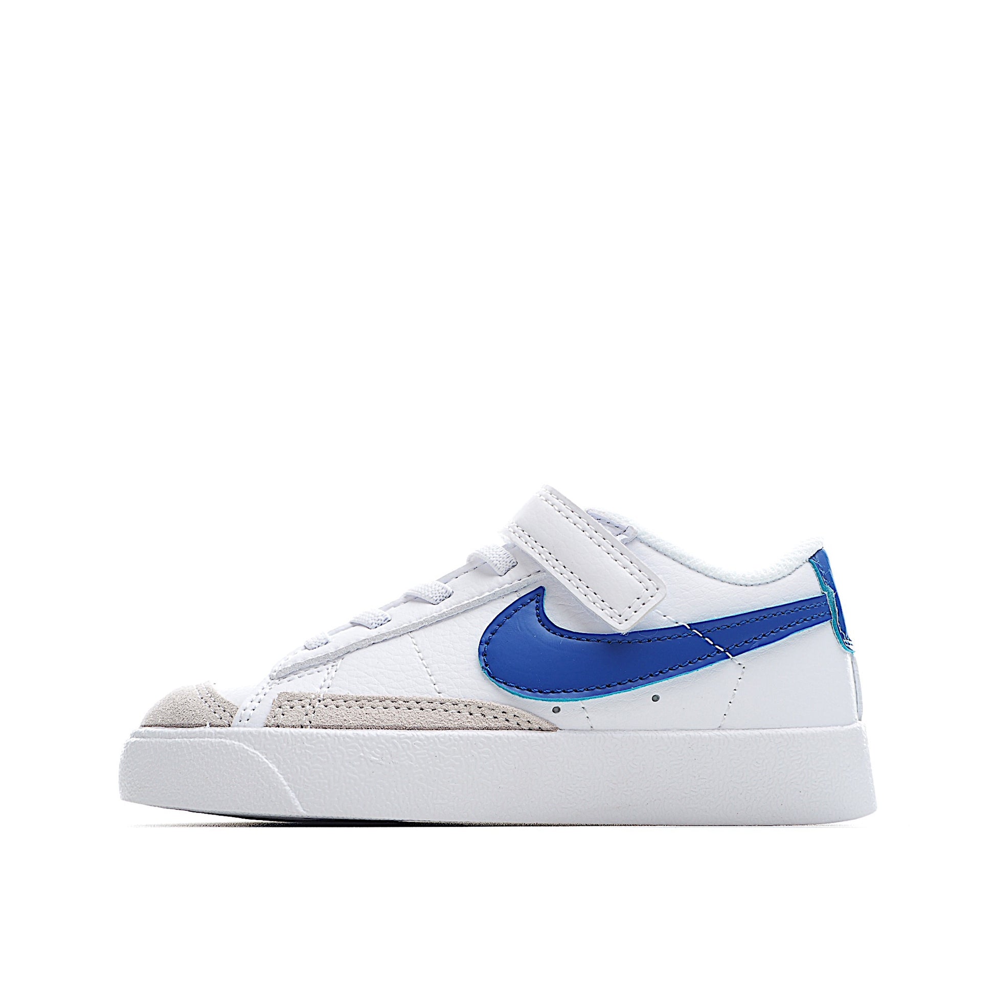 Trail Blazers Velcro Low-Top Kids Sneakers" white, blue"