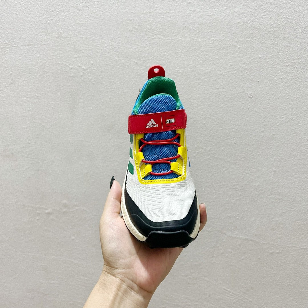 AD Lego joint outdoor lightweight children's sports shoes" white, blue, yellow"
