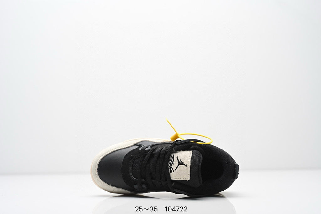 Jordan 4 low-top air cushion basketball shoes" black, gray"