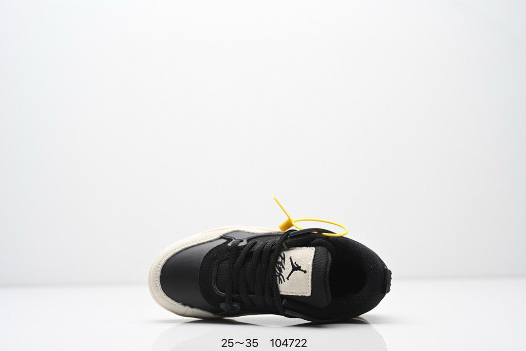 Jordan 4 low-top air cushion basketball shoes" black, gray"