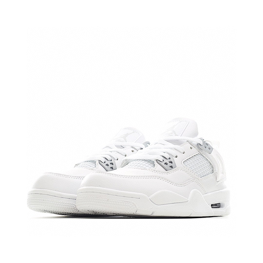 NK AJ 4th generation lace-up basketball air cushion children's shoes" white"