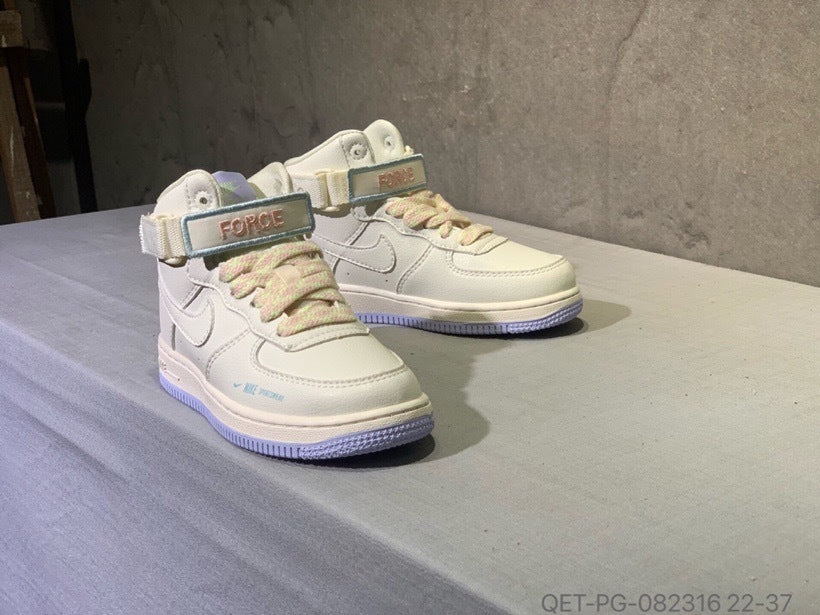 High-top Macaron Air Force" white"