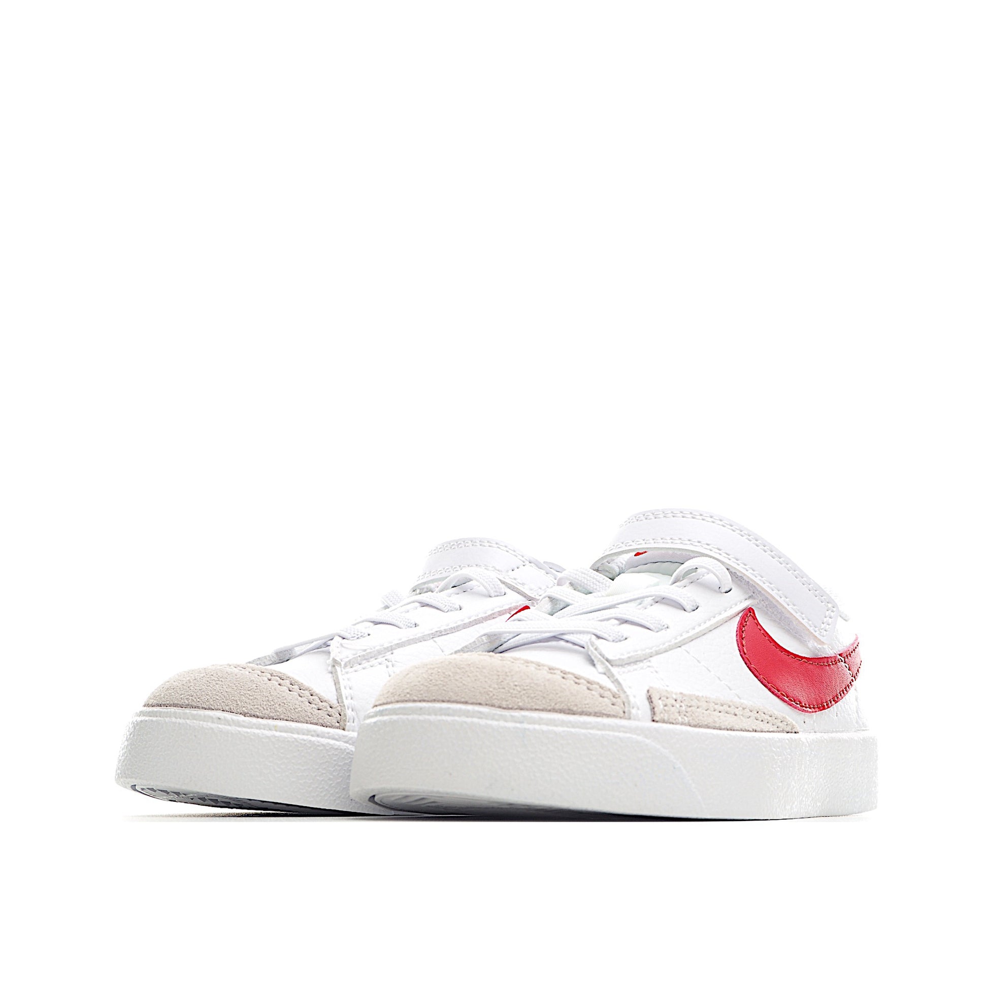 Trail Blazers Velcro Low-Top Kids Sneakers" white, red"